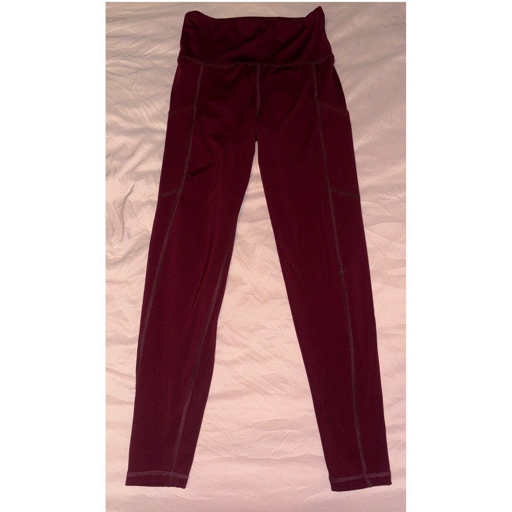 American Eagle Burgundy‎ The Everything Pocket Leggings, Small Regular